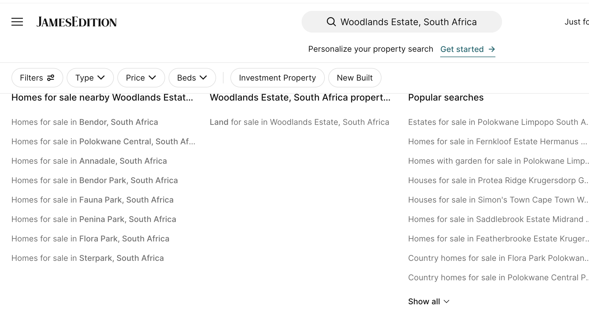 InternalLinking.io Nearby Links running on JamesEdition
